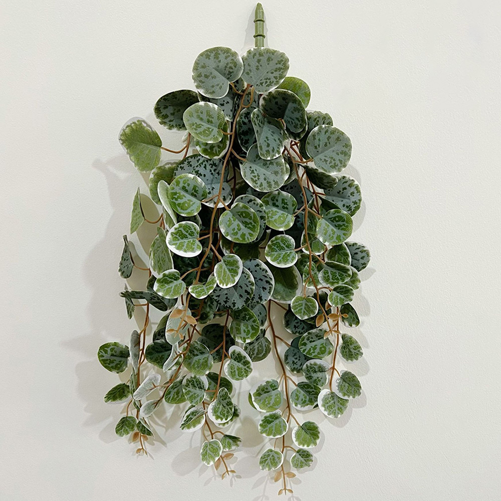 String Of Pearls Plant - 人工ユーカリの葉,偽のつる植物,壁の植物,結婚式のための籐,庭の装飾,49cm