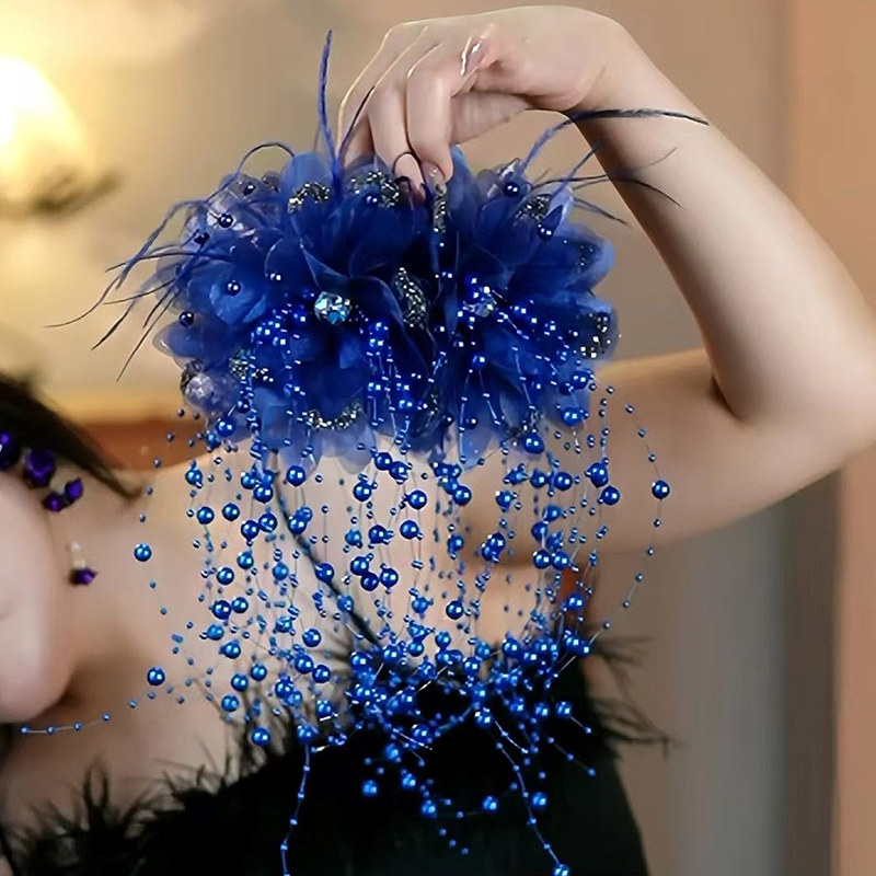 (.) 新しい女性用高級メッシュフラワーパールタッセルヘアク - String Of Pearls Plant のレビューと価格