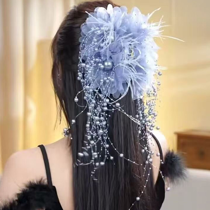 (.) 新しい女性用高級メッシュフラワーパールタッセルヘアク - String Of Pearls Plant のレビューと価格