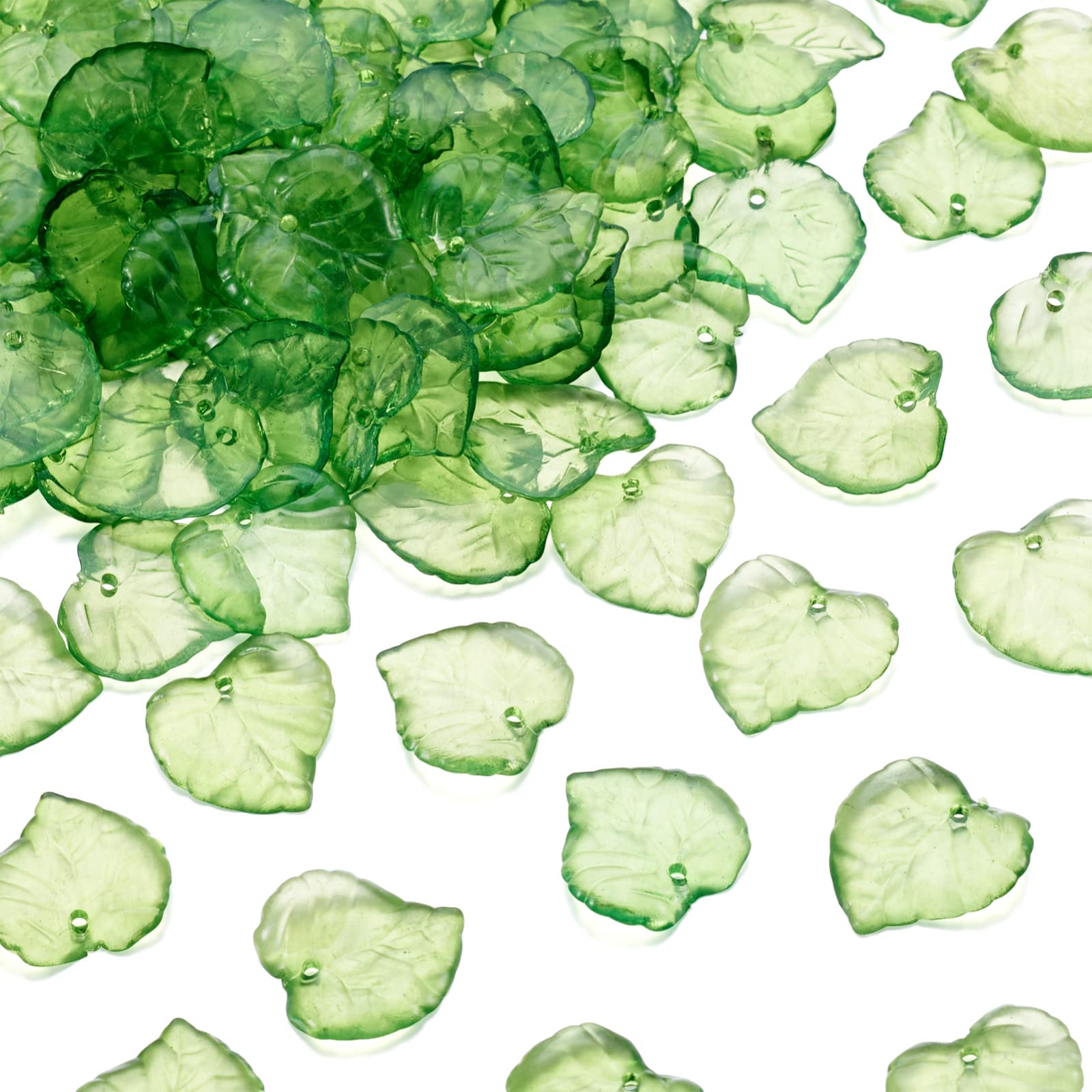 100個 透明グリーン アクリル製 フラワービーズ リーフペ - String Of Pearls Plant のレビューと価格