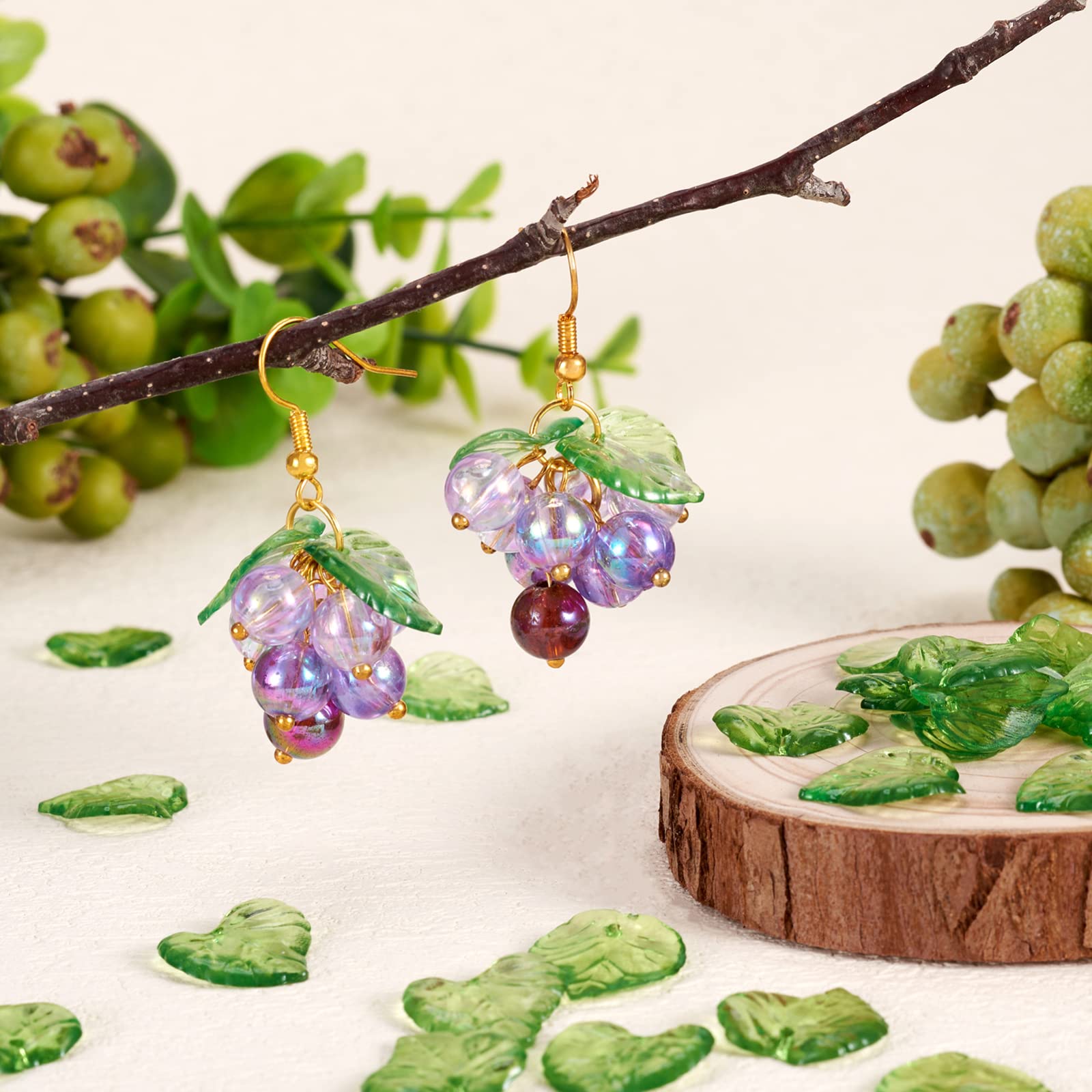 100個 透明グリーン アクリル製 フラワービーズ リーフペ - String Of Pearls Plant のレビューと価格